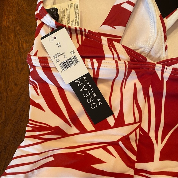 Miracle ‘Dreamsuit’ Red/White Tropical 🌴 NWT - Picture 5 of 8